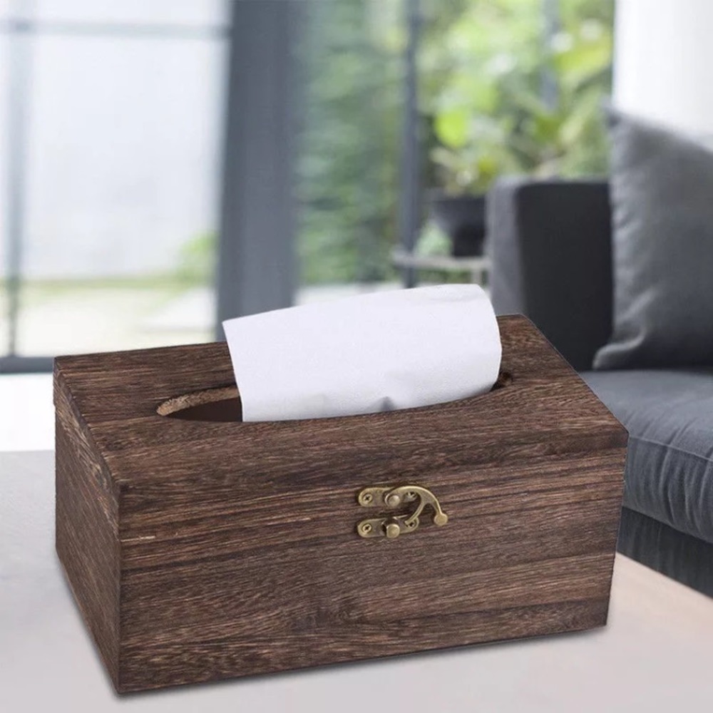 High Grade Hand Crafted Wooden Tissue Box